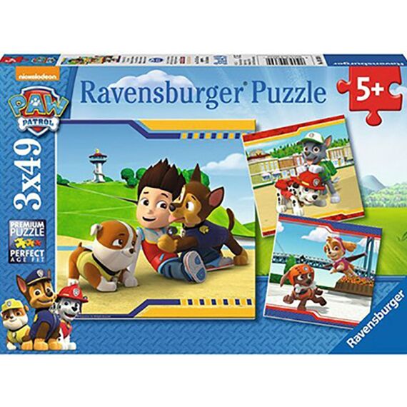 Ravensburger Puzzel 3X49 Stuks Paw: Helden Met Vacht