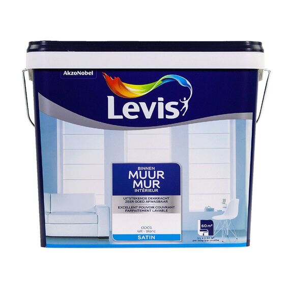 Levis Muur Satin 5L 0001 Wit