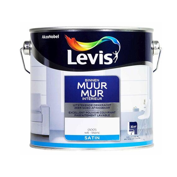 Levis Muur Satin 2.5L 0001 Wit