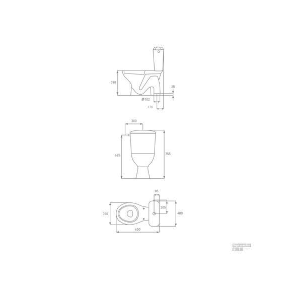 Solution Wc Pack Vloeraansl S 11Cm Sc Toiletziiting