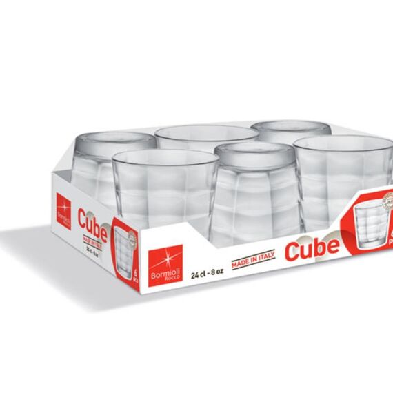 Cube Waterglas 24Cl Set/6