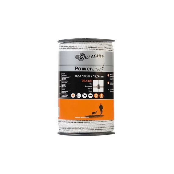 Powerline Lint 12,5Mm Wit 100M