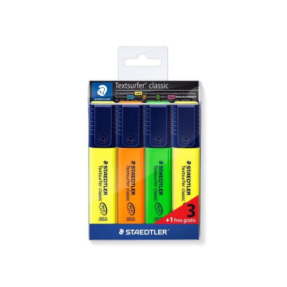 Textsurfer Classic Tekstmarker Set 3+1 Gratis