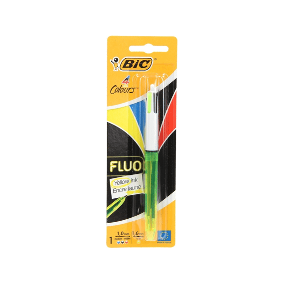 Bic 4 Colours Fluo 1 Stuk