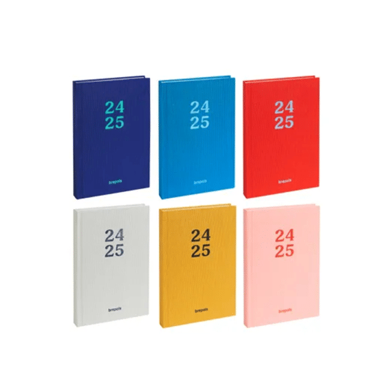 Brepols Schoolagenda 1 Dag 4-Talig Rainbow Assortiment Prijs Per Stuk