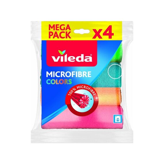 Vileda Microvezeldoek 4-Pack Colors