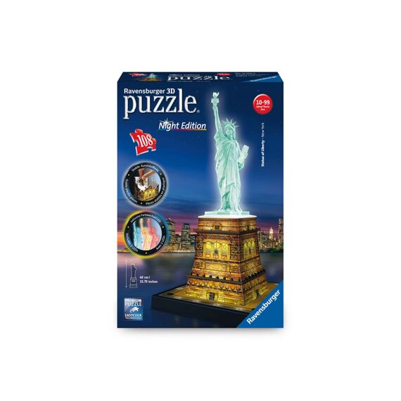 Ravensburger Puzzel 3D Statue Of Liberty-Night Edition