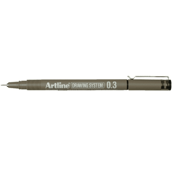 Artline Tekenpen 0.3 Zwart