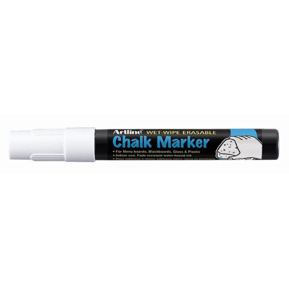 Artline Kalk Stift Ronde Punt Wit