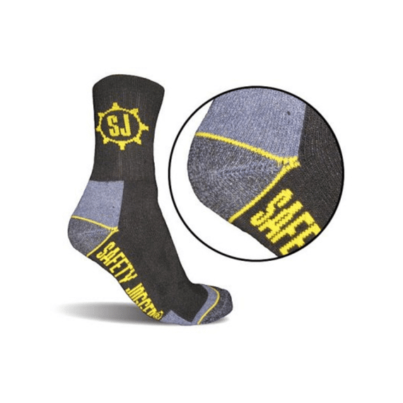 Safety Jogger Sock Black/Yellow 39-42 Set Van 3
