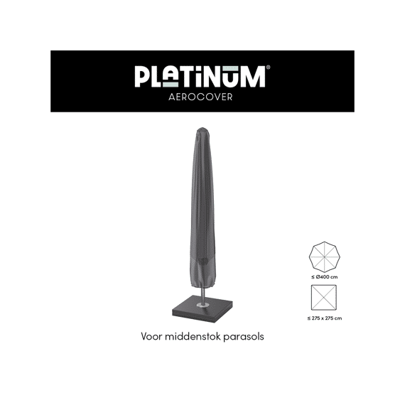 Platinum Aerocover Parasol Hoes H215X30/40 Tot 4M