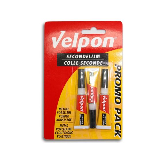 Velpon Secondelijm 3X3Gr