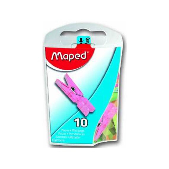 Maped Mini Wasknijpertjes Gekleurd 10 Stuks