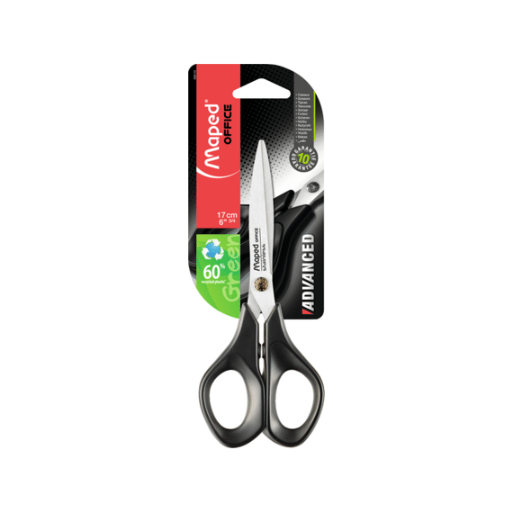 Maped Advanced Green Schaar 17Cm Symmetrisch Zwart