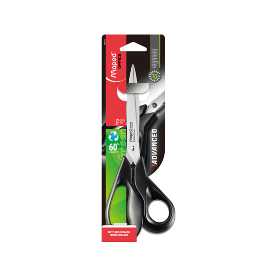 Maped Advanced Green Schaar 21Cm Assymmetrisch Zwart