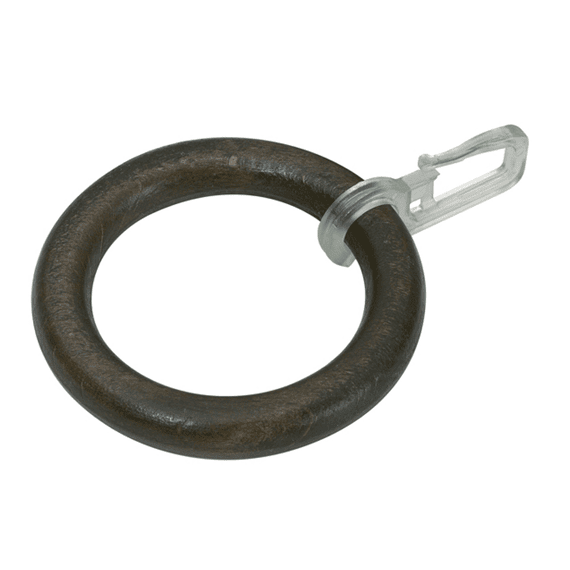 My Deco Gordijnringen+haken Voor Ø28mm - Notelaar 10 Stuks
