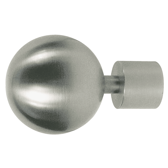 My Deco Gordijn Eindknop Ø20mm Ball-classic - Inox Look 2 Stuks