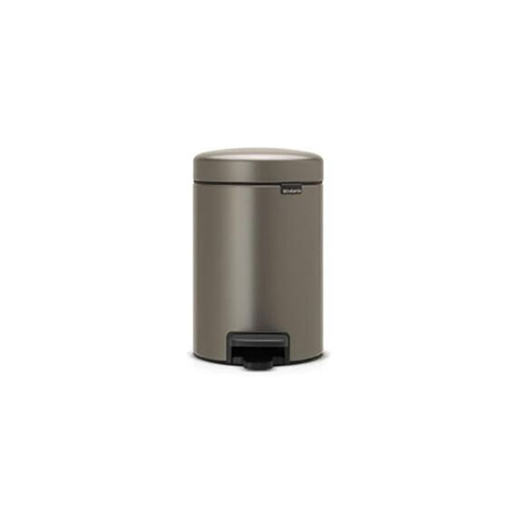 New Icon Pedaalemmer 3L Platinum Met Kunststof Binnenemmer