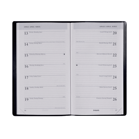 Brepols Agenda Breplan 1 Week/1 Pagina 6-Talig Seta Assortiment Prijs Per Stuk