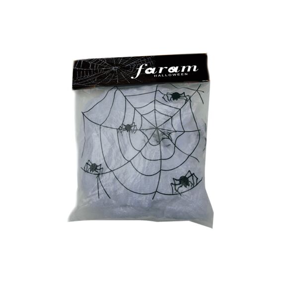Spinneweb Wit 50G + 2 Spinnen