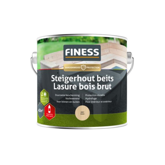 Finess Steigerhouts Beits Binnen/Buiten 2.5L Grey-Wash