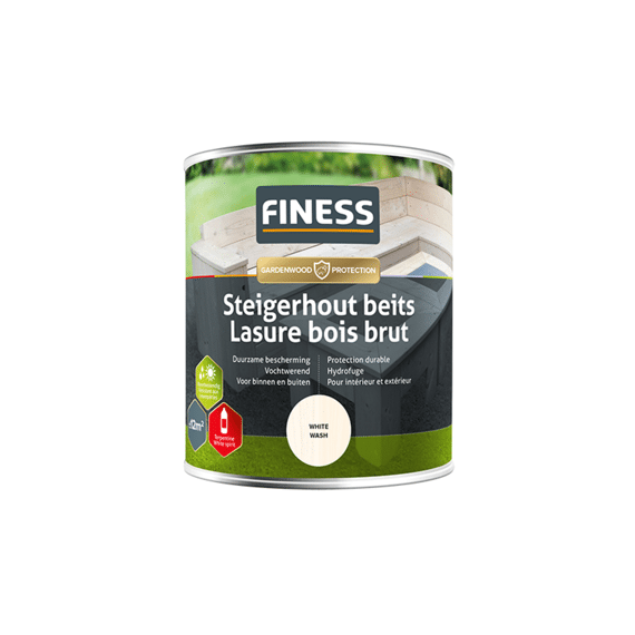 Finess Steigerhouts Beits Binnen/Buiten 750Ml White-Wash