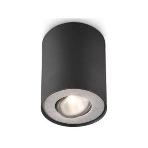 Pillar Single Spot Black 1X50W 230V