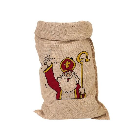 Jute Zak Groot Sinterklaas 50x80Cm