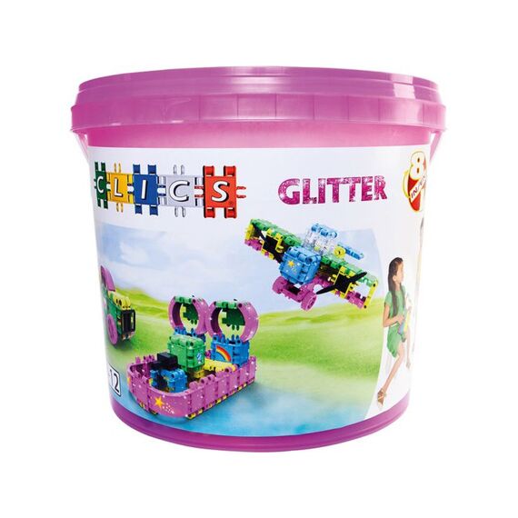 Clics Glitter Bucket 8 In 1 Cb180