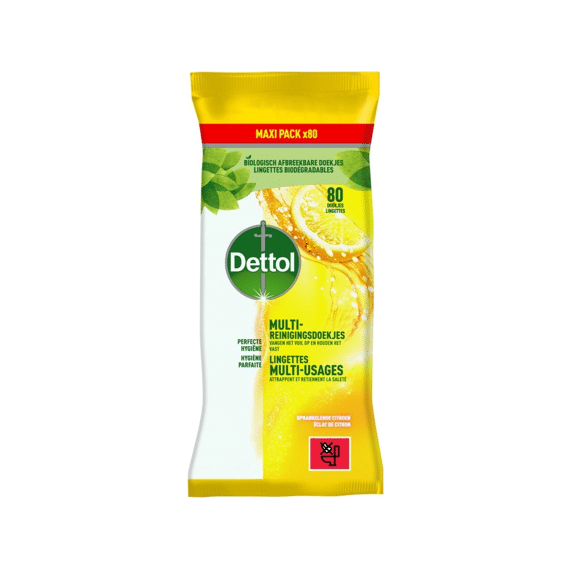 Dettol Reiniger Doekjes Power En Fresh Citrus 80St