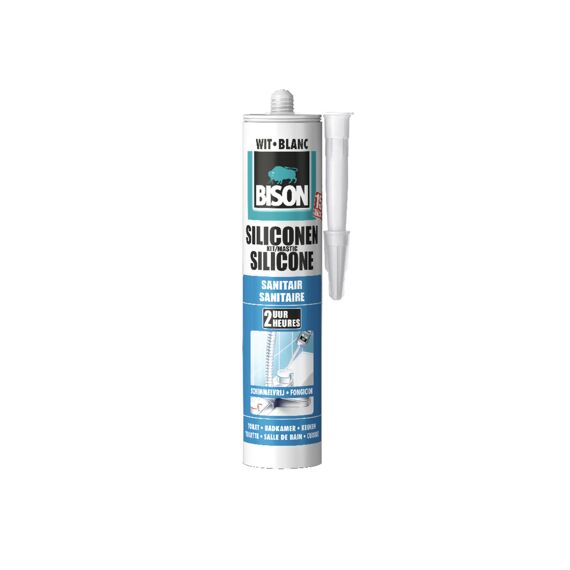 Bison Siliconenkit Sanitair Wit 300ml