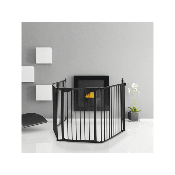 Noma 5 Panel Hearth Gate Black
