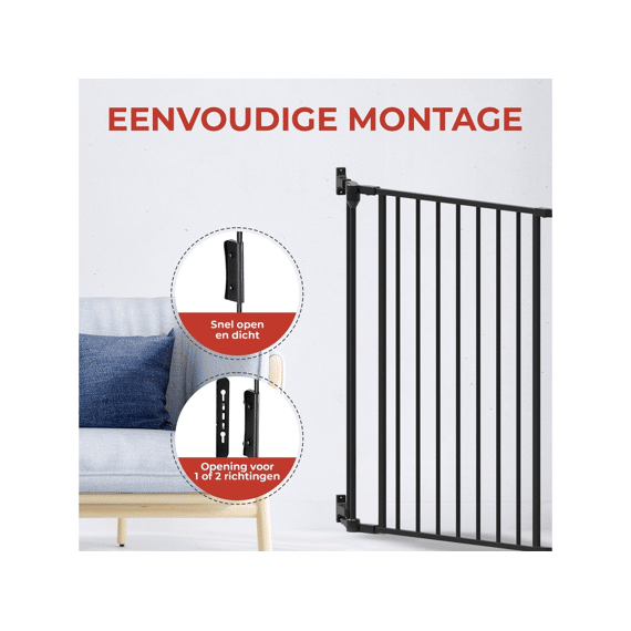 Noma 5 Panel Hearth Gate Black