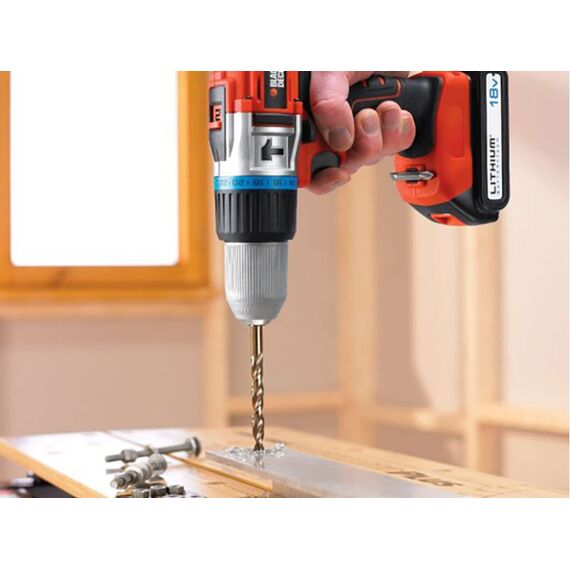 Black & Decker Egbhp188Bk2-Qw B&D Schroefklopboormachine 13Mm 18V Met 2 AccuS.