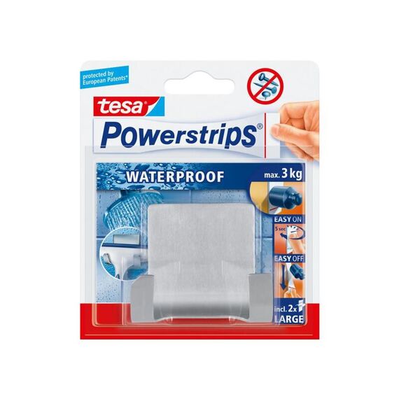 Tesa Powerstrips Waterproof Duo Haak Rvs