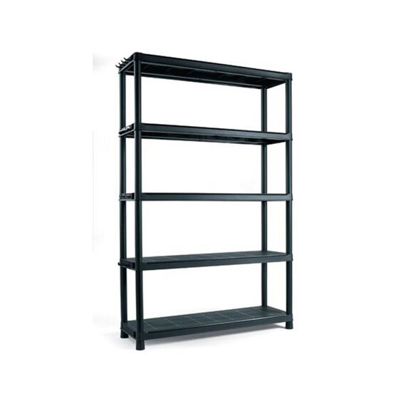 Pvc Rek Shelf Plus 120X40Xh187Cm 5 Schappen Zwart