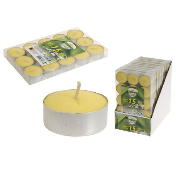 Theelichtjes Citronella 15St. 3% Citronella