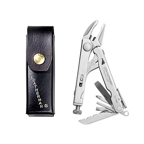 Leatherman Multitool Crunch 15Funct, Rvs, Et.Leer