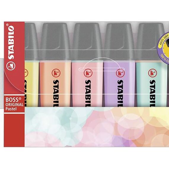 Stabilo Boss Original Pastel Fluo Stiften 6 Stuks