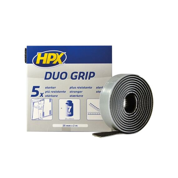 Hpx Duo Grip Klikband-Zwart 25Mm*2M