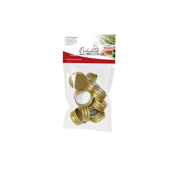 Weck Ekw Draaistop 28Mm Metaal Goud Set/10