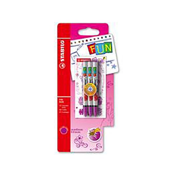 Stabilo Fun Blister 3 Refills Pink + 2 Stickers Imagination