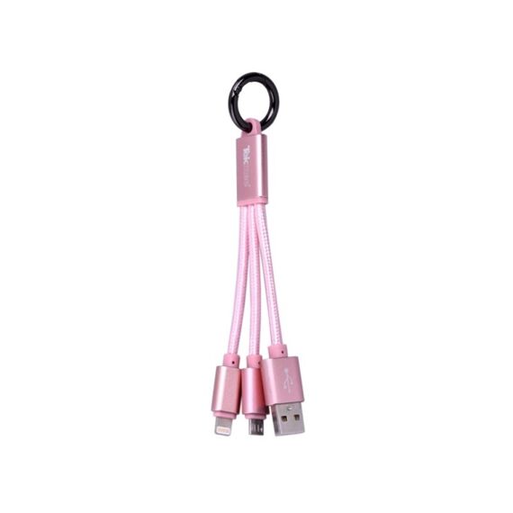 Tekmee Keychain Lightening+Micro Pink 15Cm