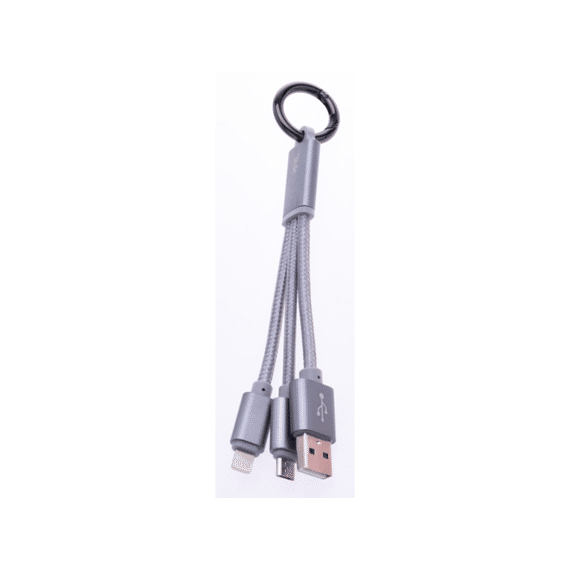 Tekmee Keychain Lightning+Micro Grey 15Cm
