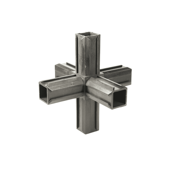 Xd-buisverbinderkruisstuk M2abg PVC 20x20