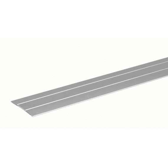 Overgangsprofiel met Schroefkanaal Aluminium Geanodiseerd Zilver 38/0,9 messingb