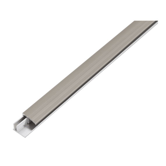 Aflsluitprofiel Duo Aluminium Inox Look 22/1m