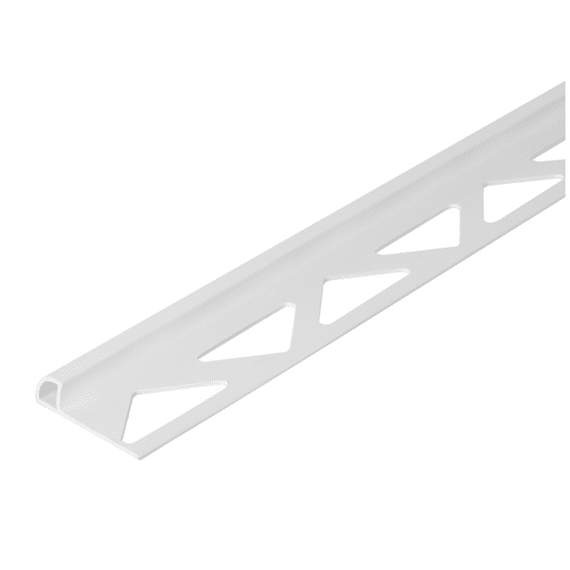 Afgerond Afsluitprofiel PVC Wit 6/2,5m