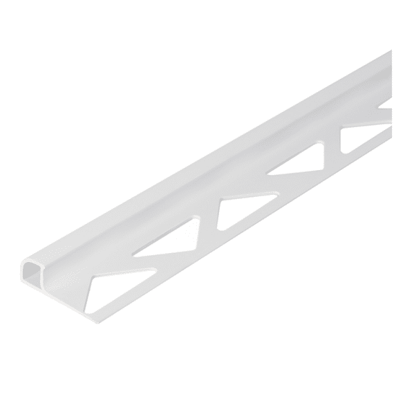 Afgerond Afsluitprofiel PVC Wit 8/2,5m