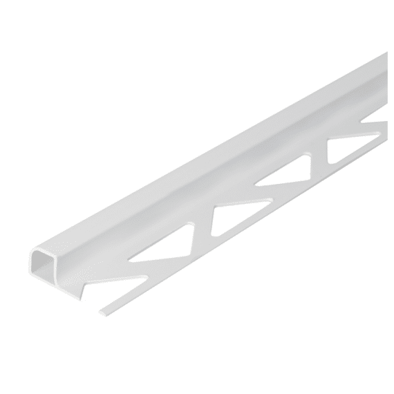 Afgerond Afsluitprofiel PVC Wit 10/2,5m